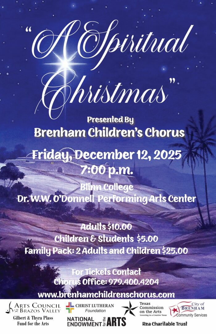 Poster for the A Spiritual Christmas concert